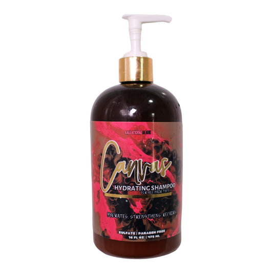 Canvas Hydrating Shampoo for All Hair Types with Keratin, Marula Oil, and Shea Butter KallateralBeaute